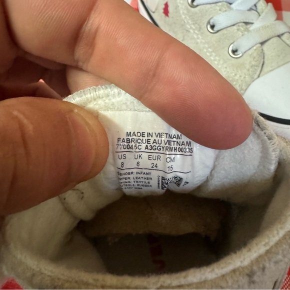 Converse Chuck Taylor All Star 1V Hi Winter Holidays Toddler size 8 - Picture 10 of 12